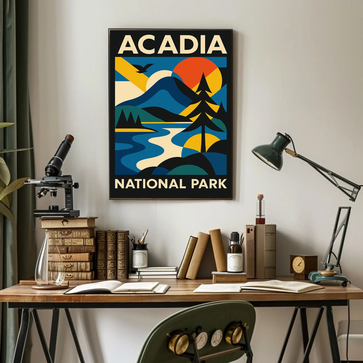Acadia National Park Scenic Wilderness Adventure Coastal Sunrise Seascape Wall Art Poster