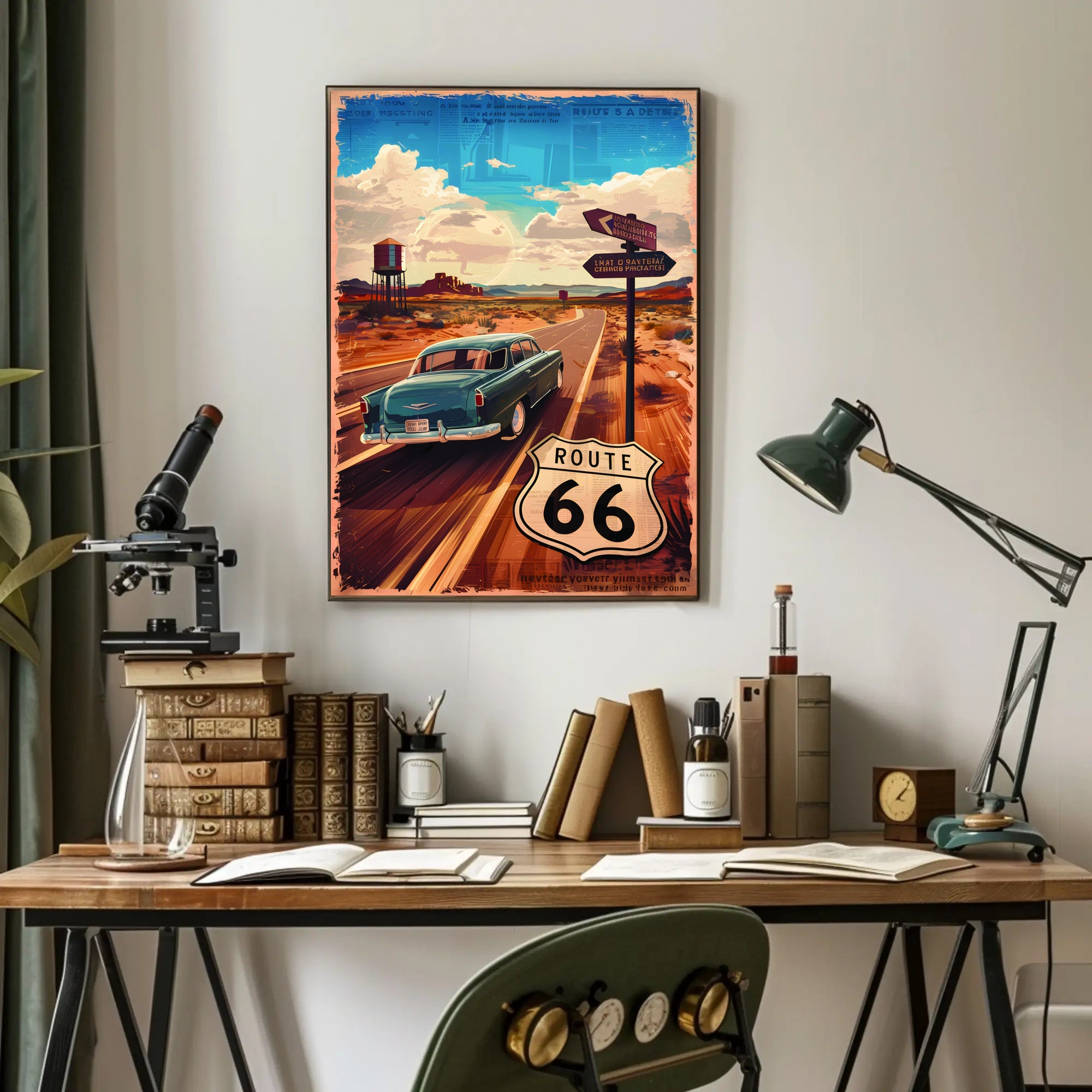 Journey on Route 66 Poster