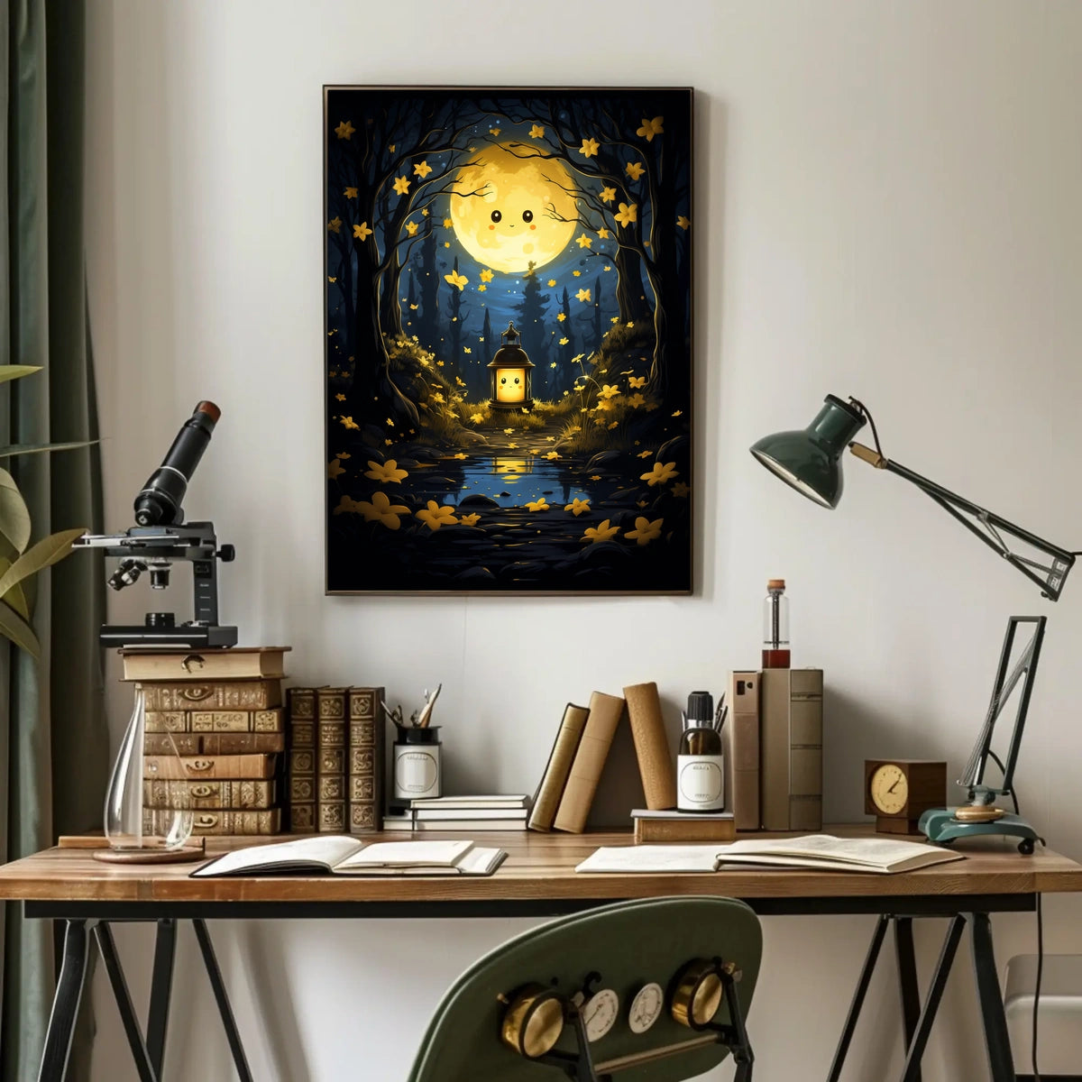 Enchanted Moonlit Forest Poster