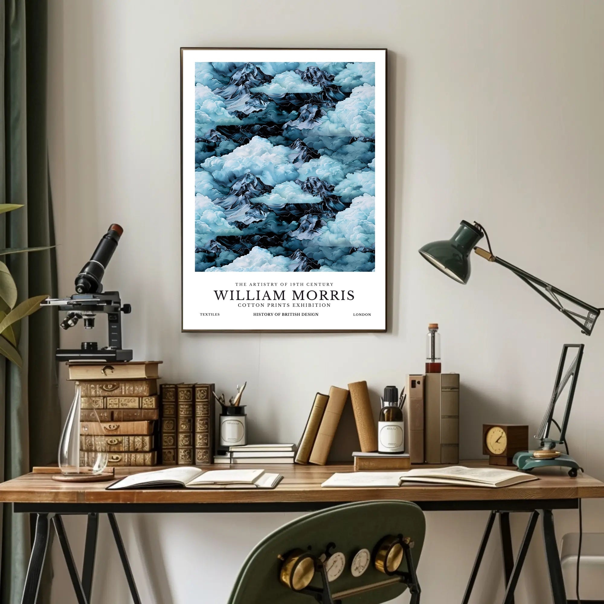 William Morris Cotton Prints Exhibition Poster