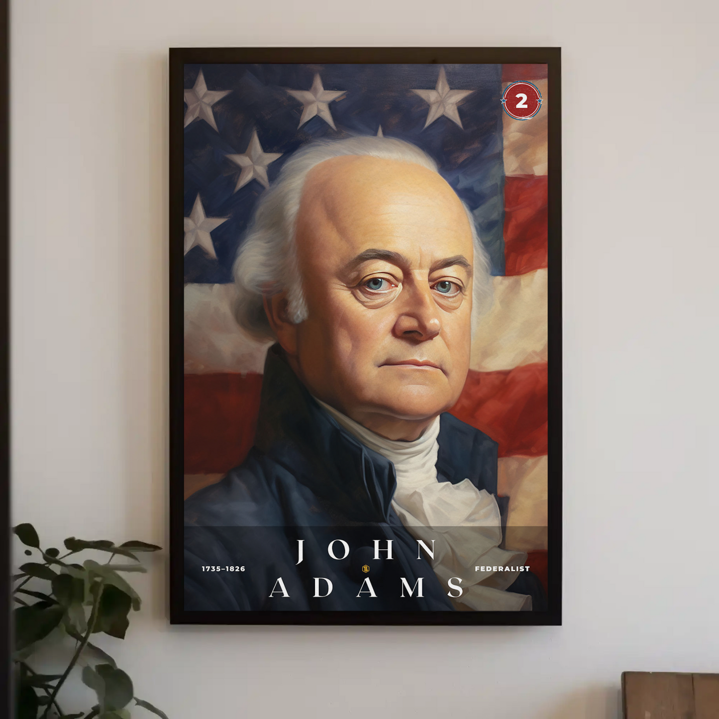 John Adams 2nd President Of The United States Portrait