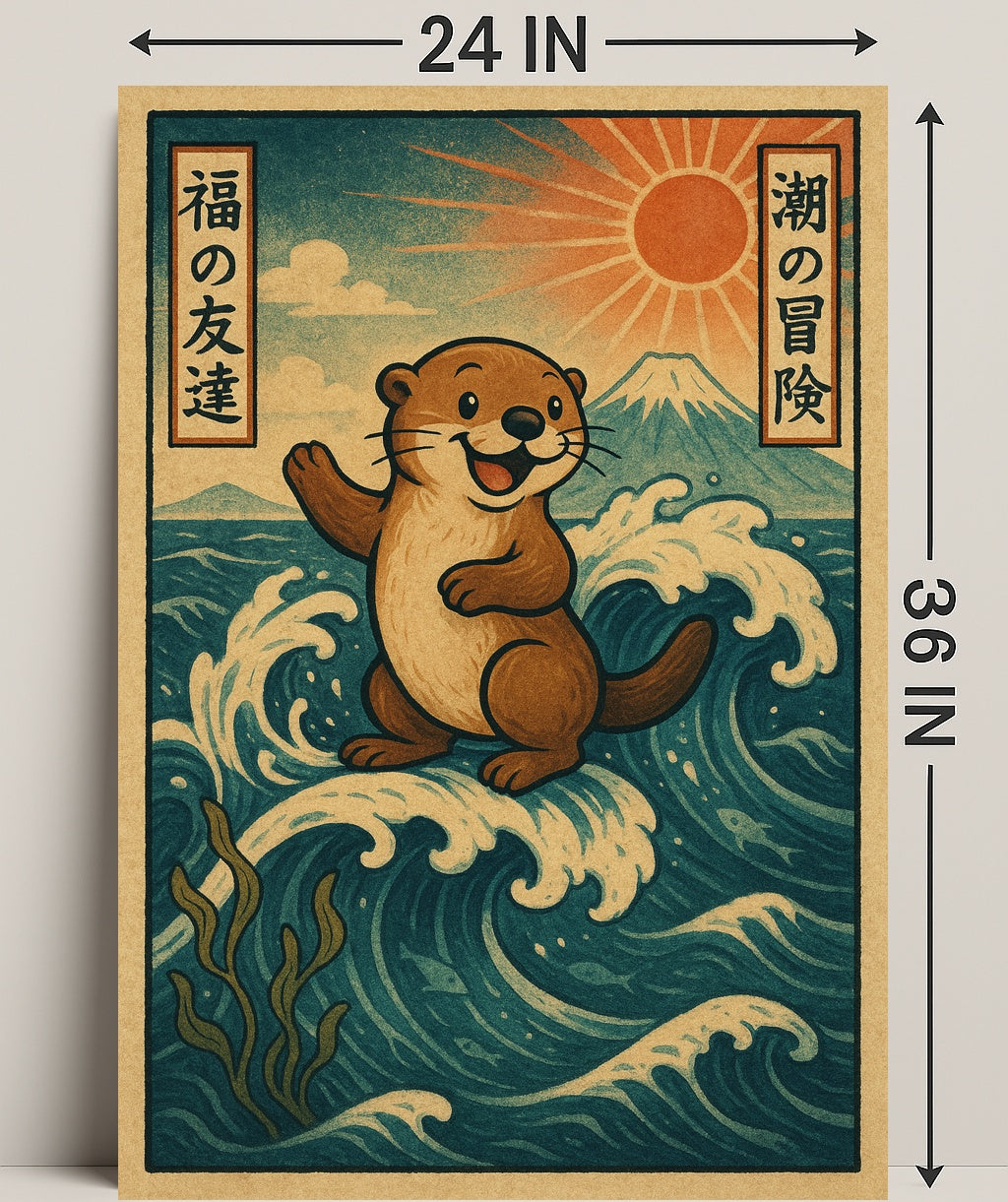 Otters Ocean Adventure Poster PosterGoat