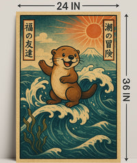 Otters Ocean Adventure Poster PosterGoat