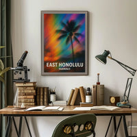 East Honolulu Vibes Wanderlust Impressionism Poster