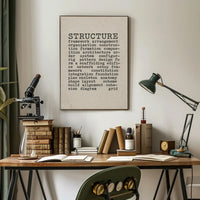 Structure and Organization Typography Art Educational or Infographic Poster