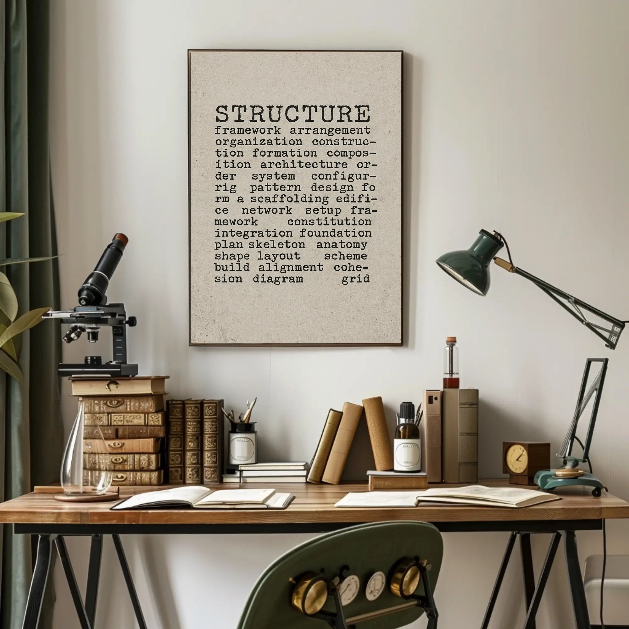 Structure and Organization Typography Art Educational or Infographic Poster