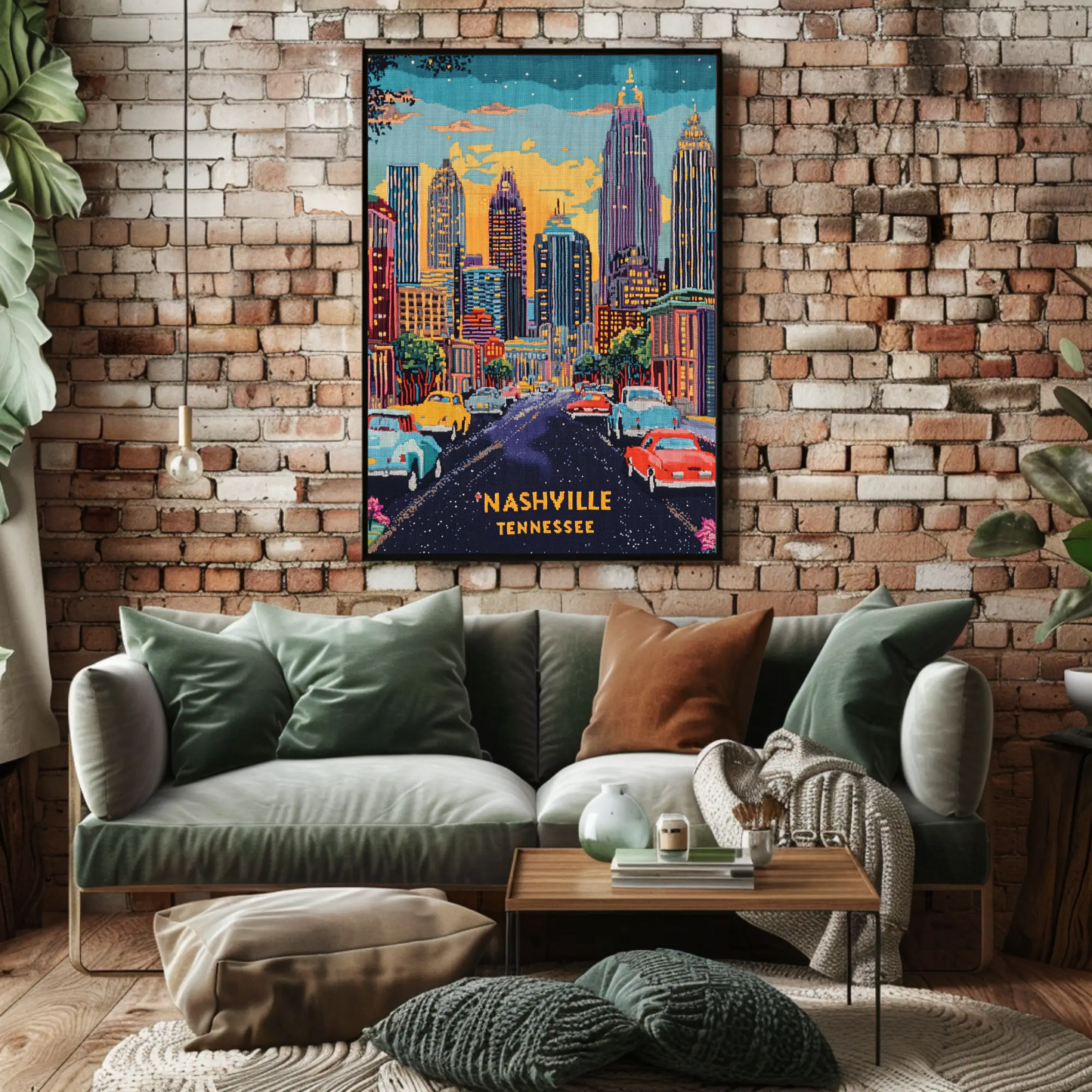 Nashville, Tennessee Vintage Travel Poster