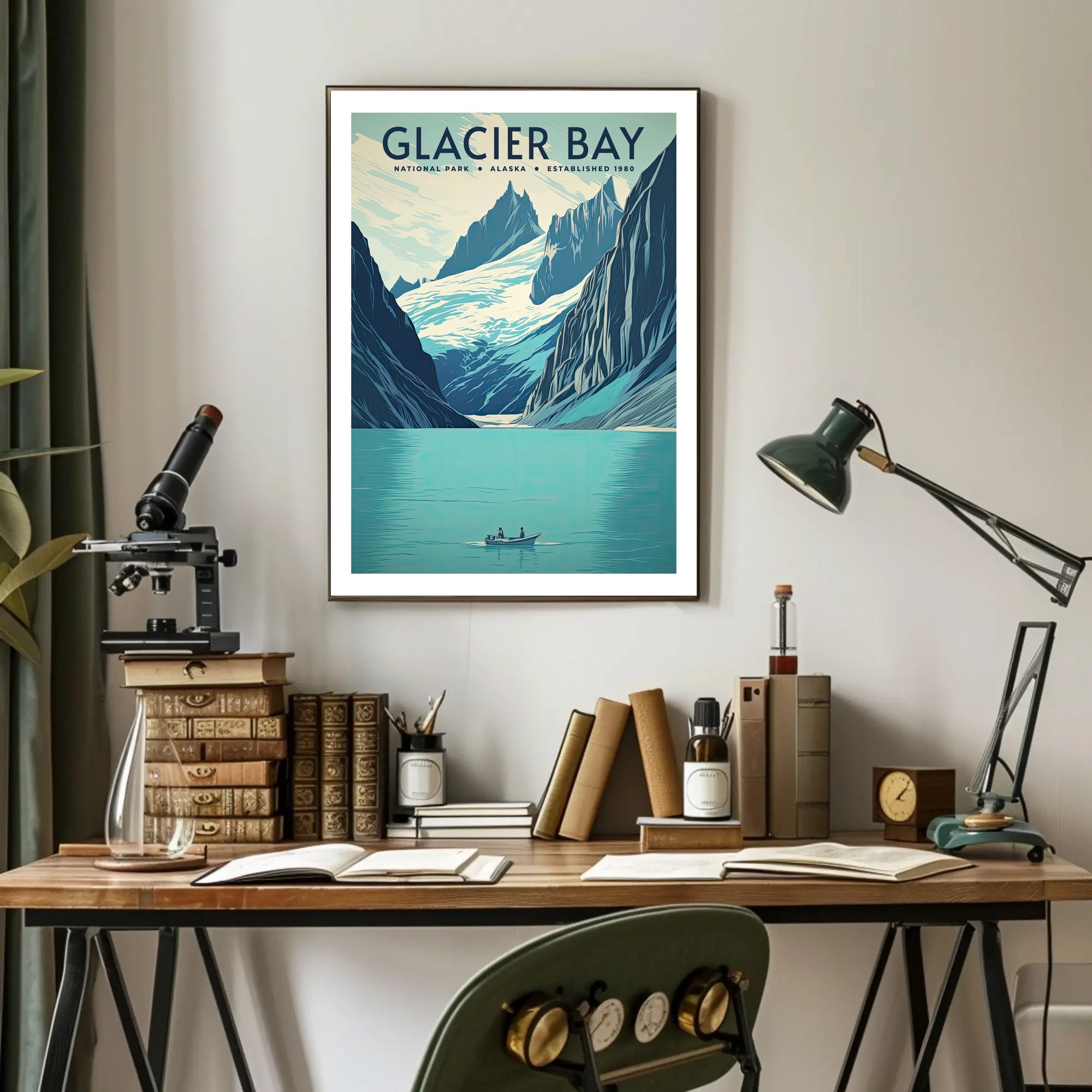 Glacier Bay National Park Vintage Travel Poster