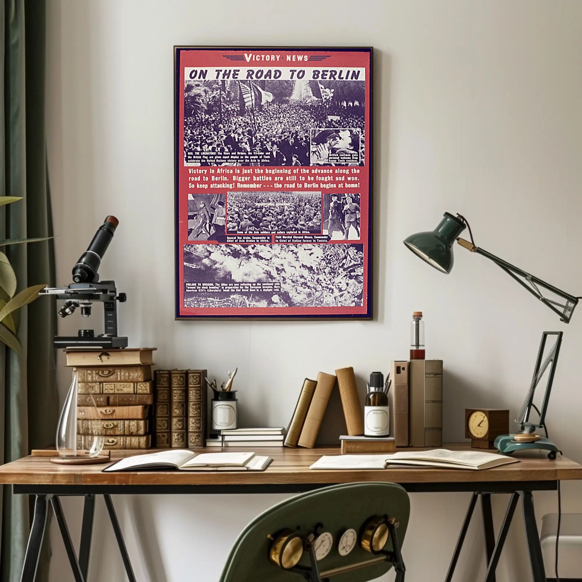 Allied Victories World War II Historical Poster