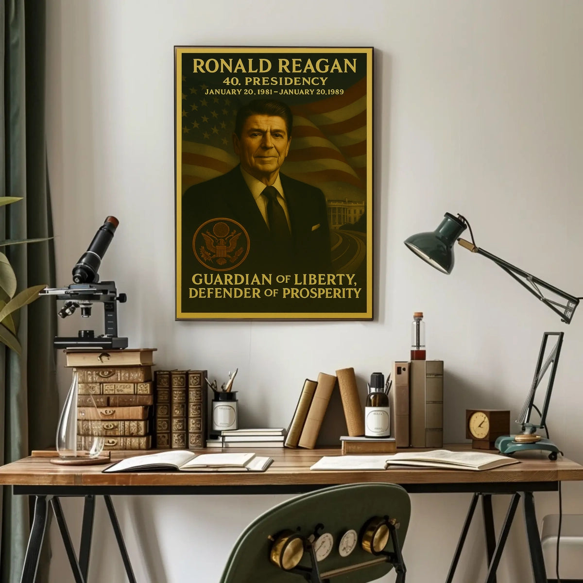 Ronald Reagan Tribute Historical Presidential Poster