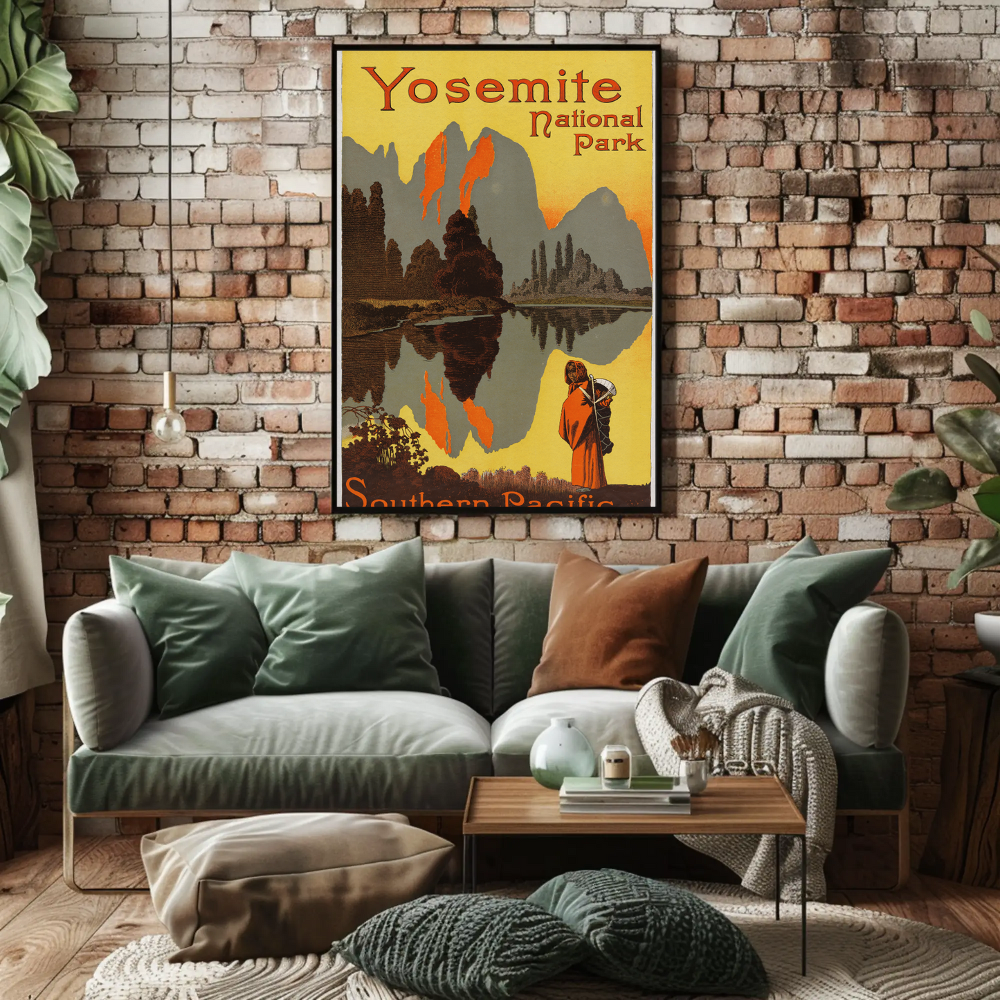 Yosemite National Park 1921 Vintage Travel Art Print Poster