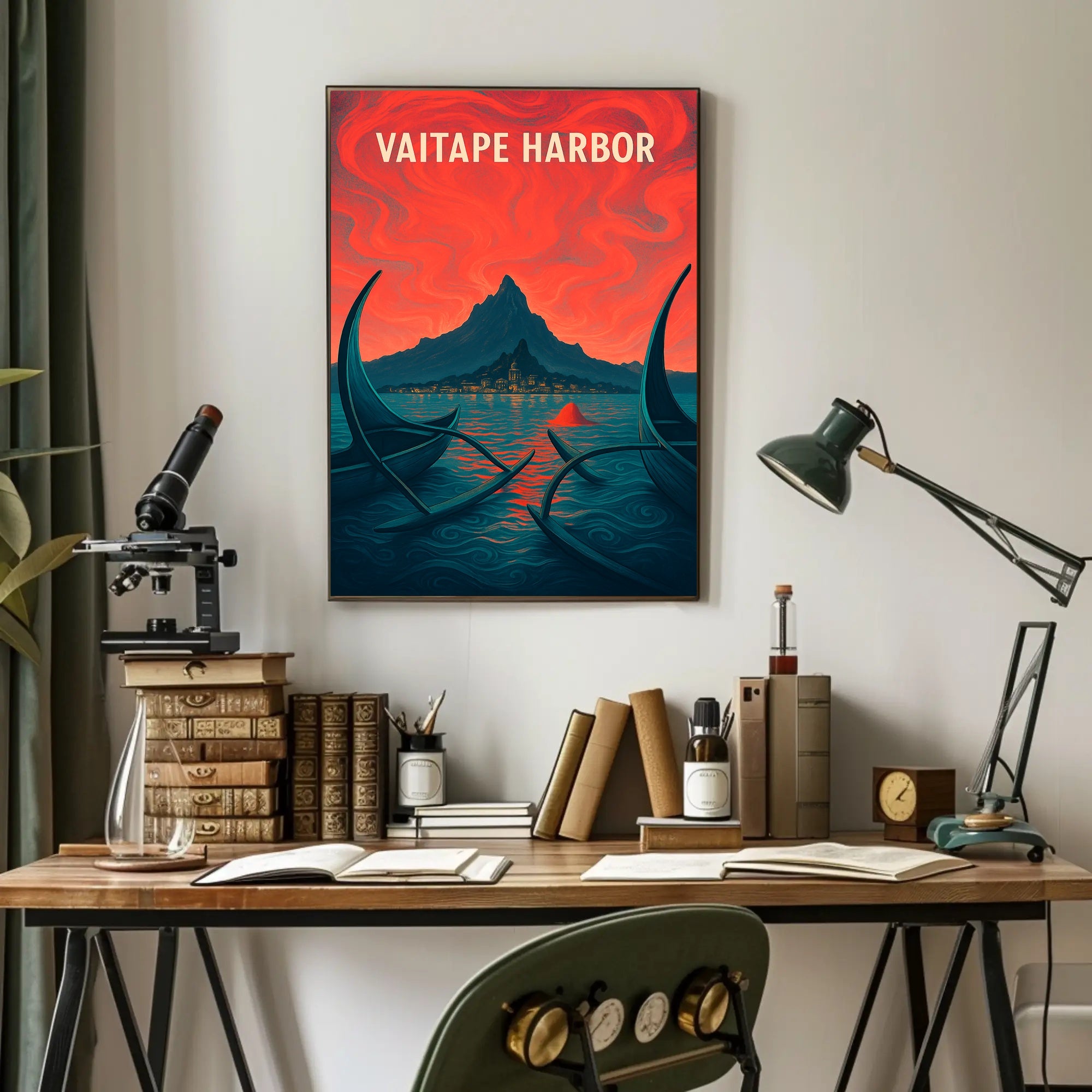 Vaitape Harbor: Serene Tropical Escape Travel Poster PosterGoat