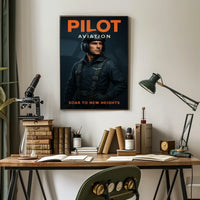 Pilot Aviation Soar to New Heights Poster