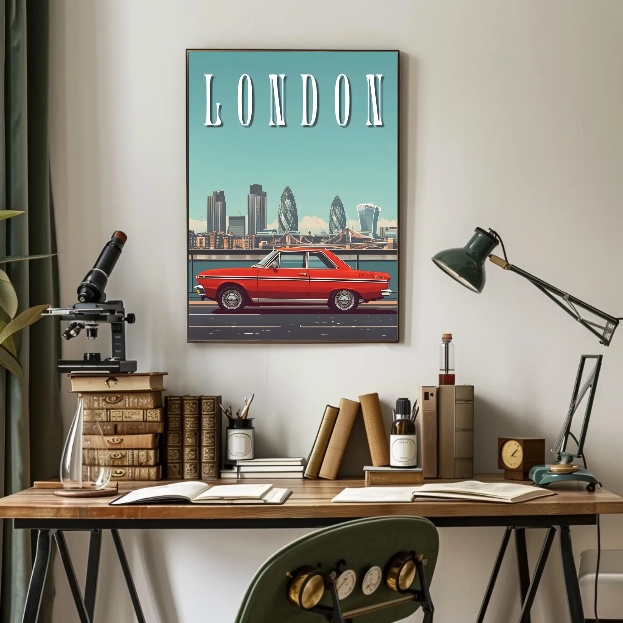 Retro London Journey Poster