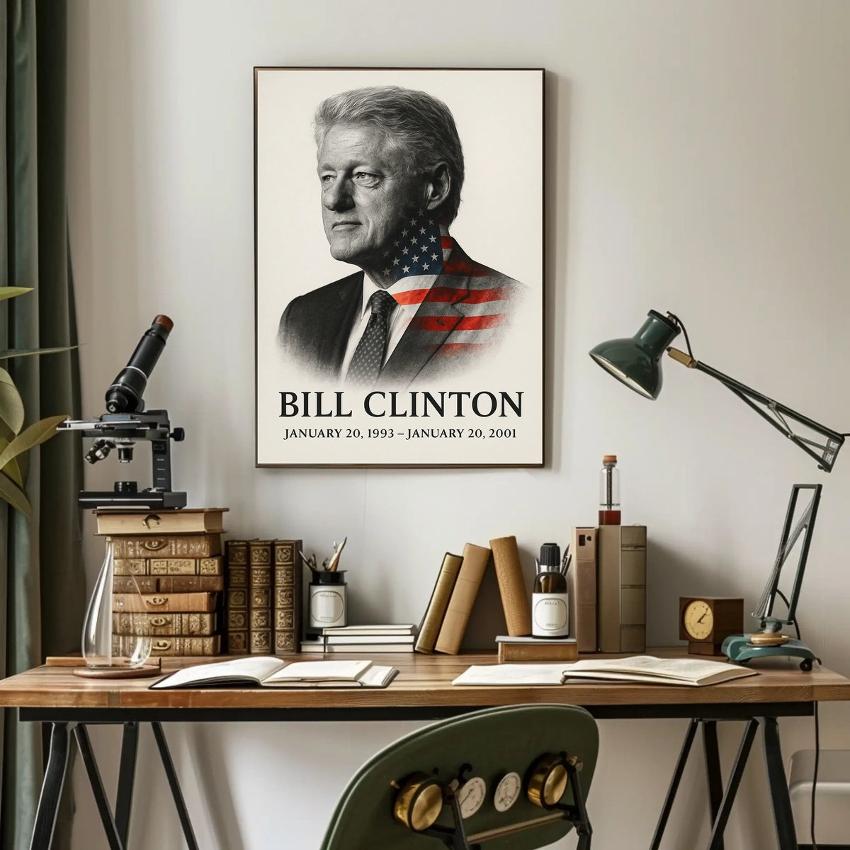 Bill Clinton 42nd President of the United States Reflections Poster