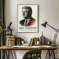 Bill Clinton 42nd President of the United States Reflections Poster