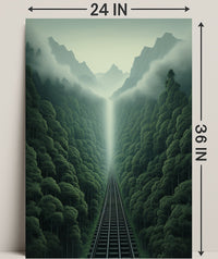 Journey Through The Misty Mountains Poster