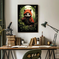 The Mysterious Raccoon Adventurer Poster