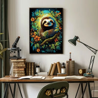 Enchanted Sloth In Nature Poster