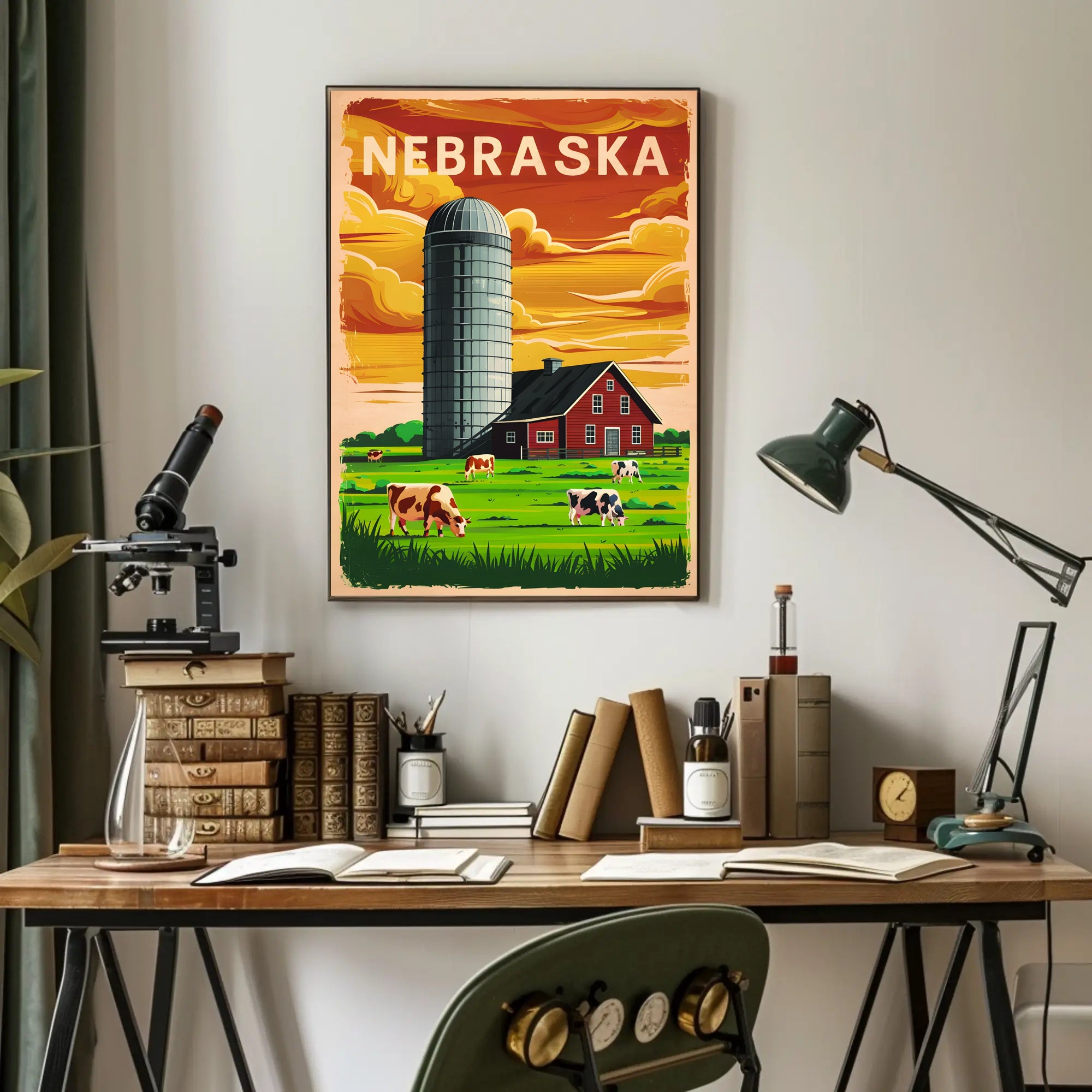 Nebraska Farm Life Poster