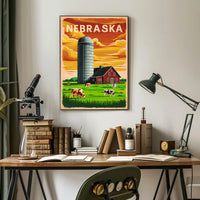 Nebraska Farm Life Poster