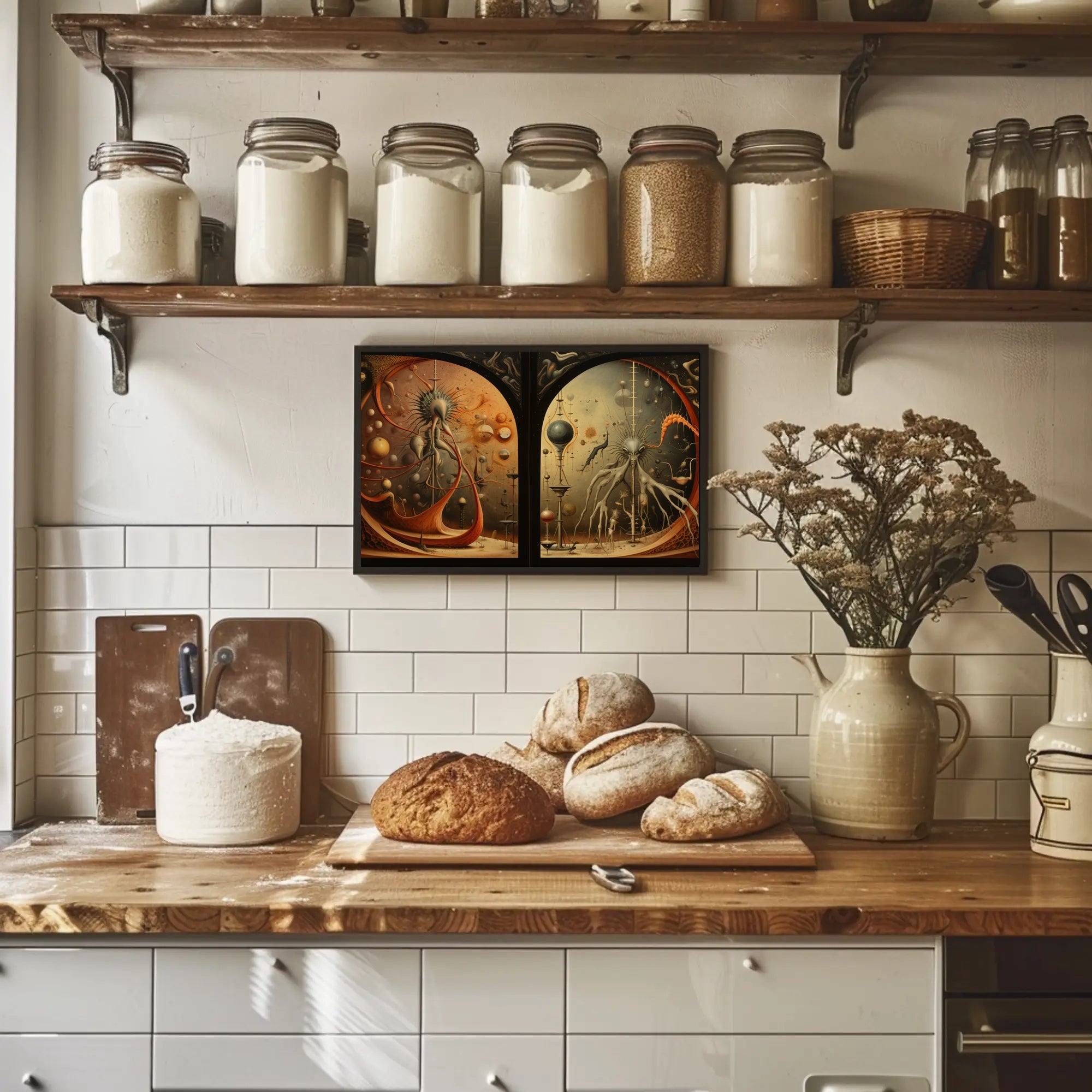 Surreal Alien Landscapes Futuristic Sci-Fi Poster