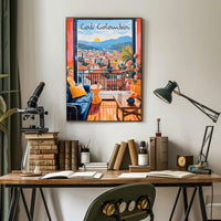 Cali, Colombia: Sunset Serenity Through an Open Window Poster