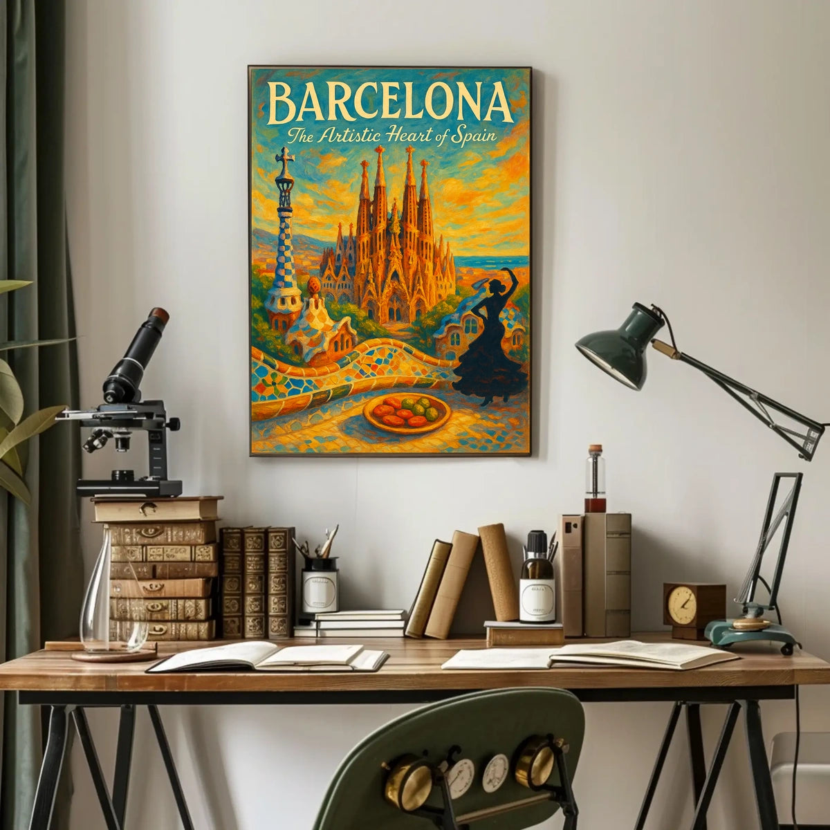 Barcelona The Artistic Heart of Spain Description Experience the Poster