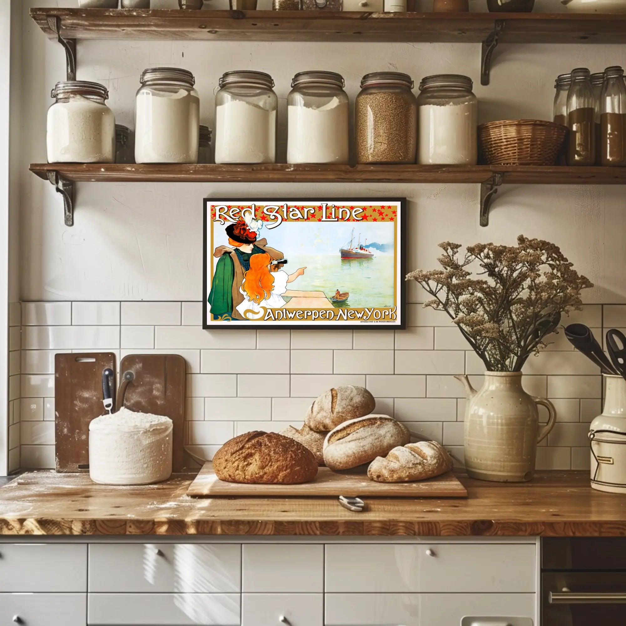 Red Star Line Adventure Poster PosterGoat