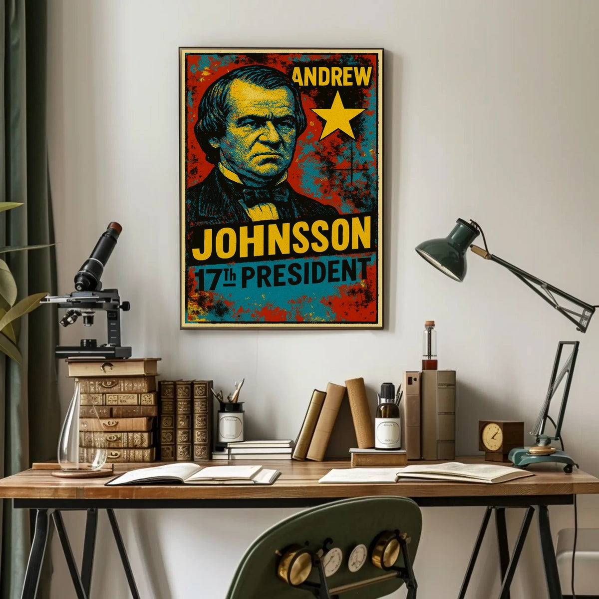 Andrew Johnson 17th President of the United States Graffiti Pop Art Poster