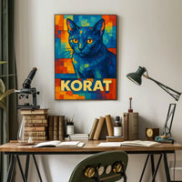 Korat Cat Art Poster