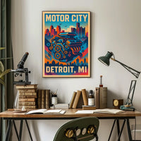 Motor City Detroit, MI Poster