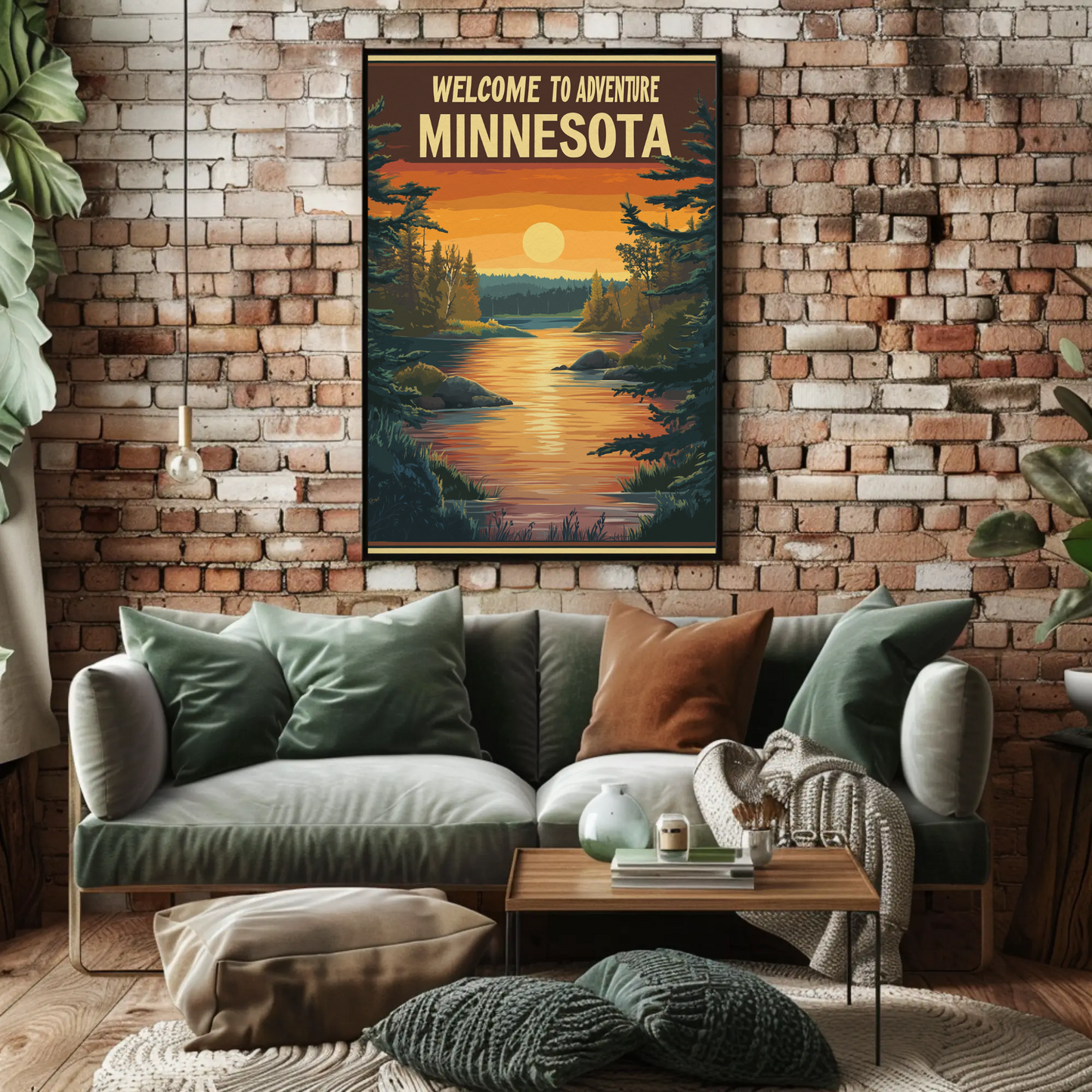 Welcome to Adventure - Minnesota Vintage Travel Poster