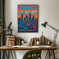 Denver, CO The Mile High City Poster