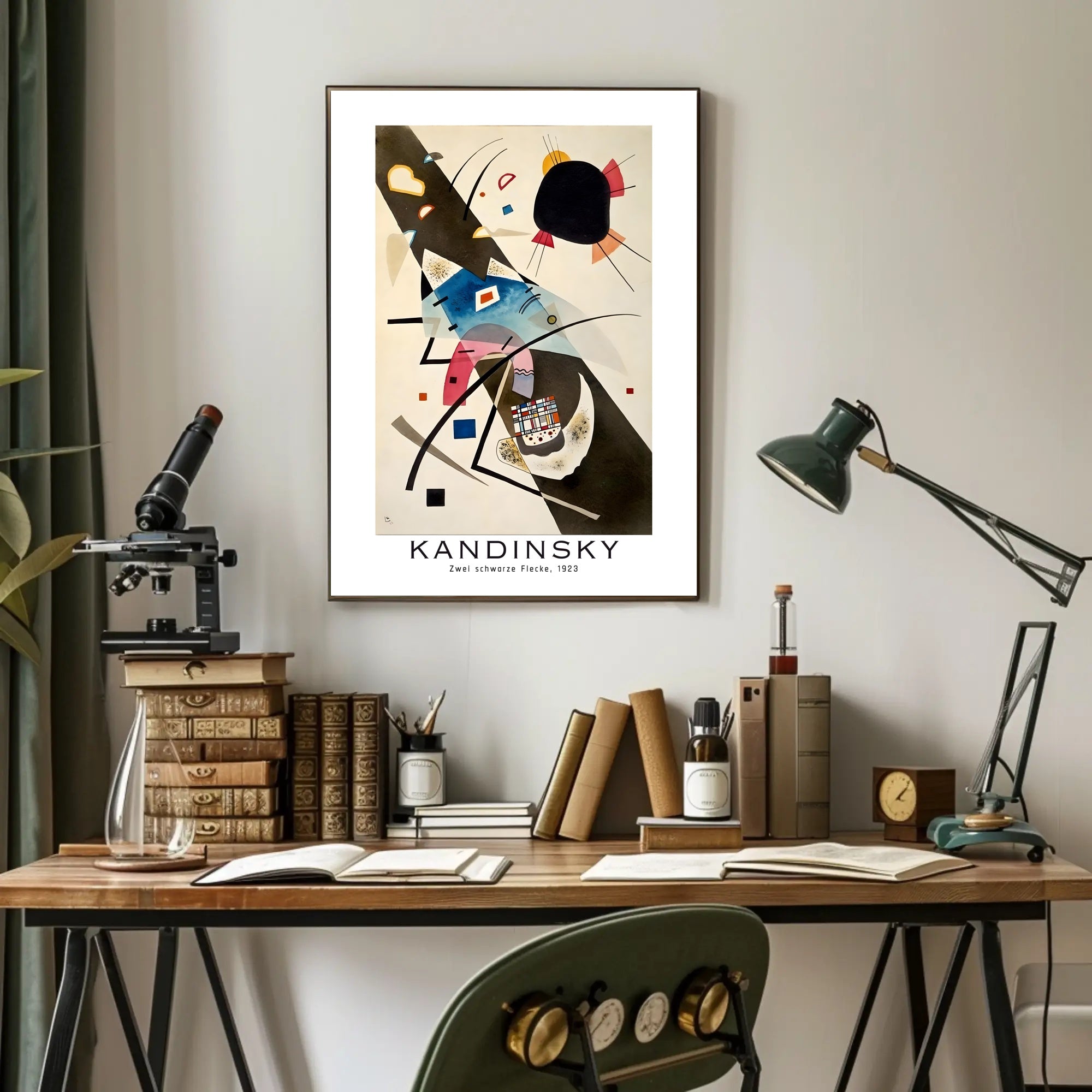 Kandinsky Zwei schwarze Flecke 1923 Poster