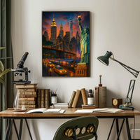 City of Dreams New York Skyline Poster
