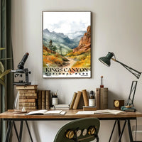 Kings Canyon Watercolor Wall Art Poster