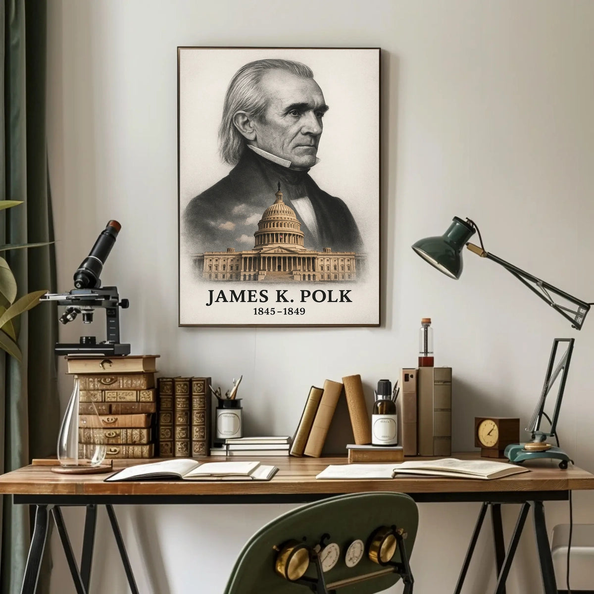 James K. Polk 11th President of the United States Reflections Poster