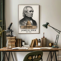 James K. Polk 11th President of the United States Reflections Poster