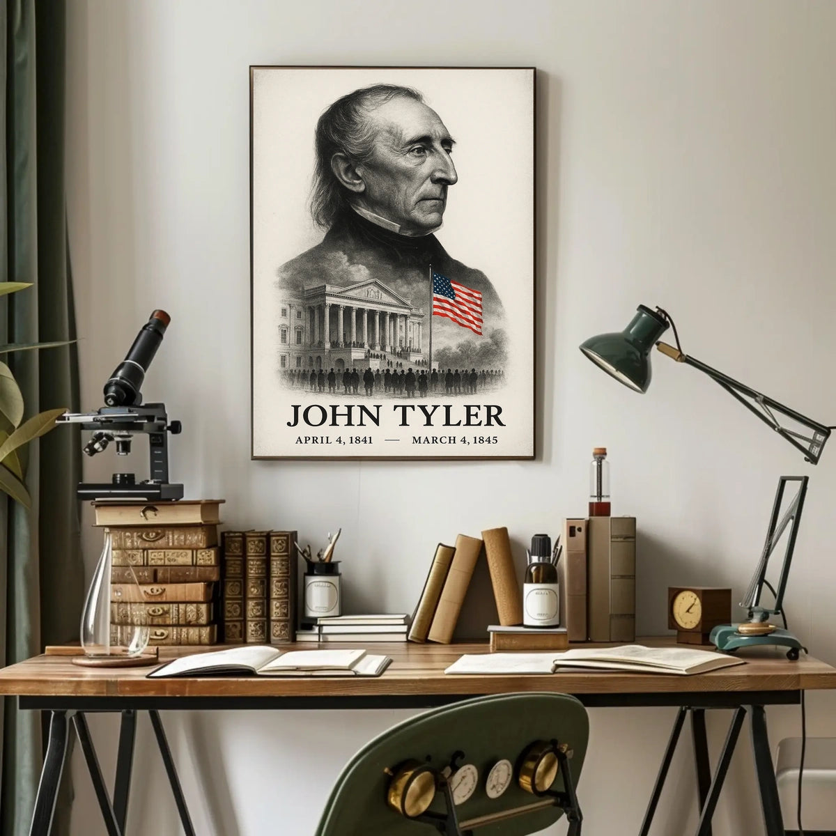 John Tyler 10th President of the United States Reflections Poster