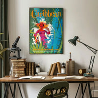 Caribbean Elegance Vintage Travel Poster PosterGoat