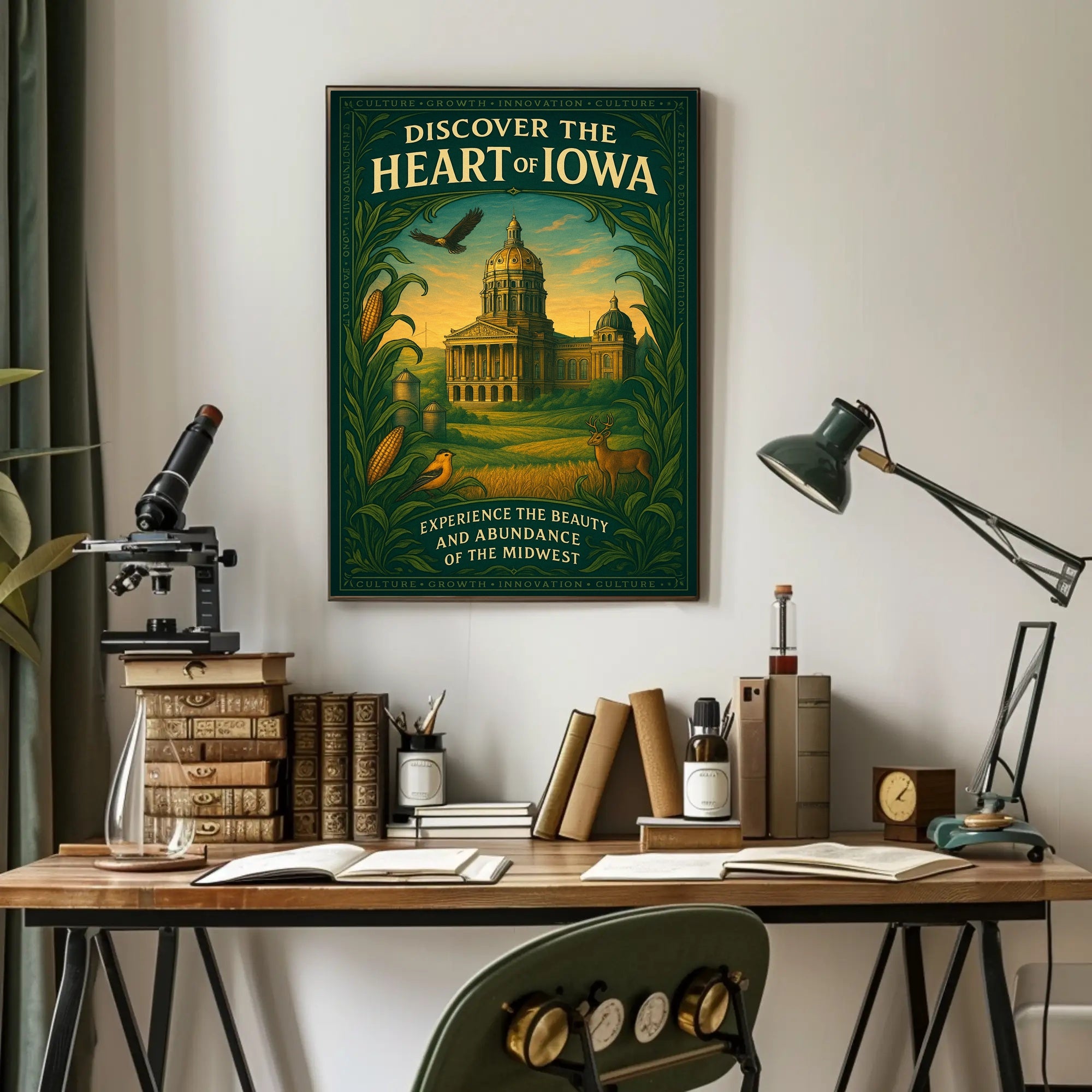 Discover The Heart Of Iowa Poster