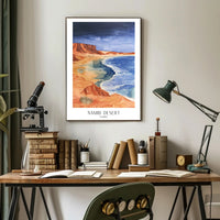 Namib Desert Night Sky Watercolor Travel Poster PosterGoat