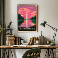 Washington Monument at Sunset Poster