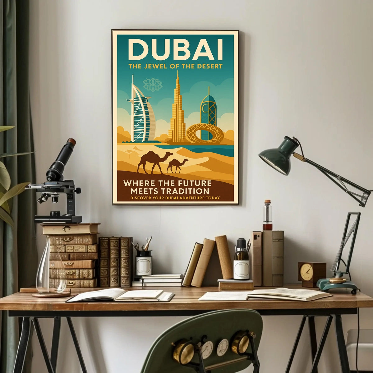 Dubai Poster Jewel of the Desert for Modern Home Decor