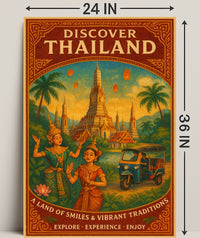 Discover Thailand Vintage Poster Art Print PosterGoat