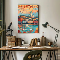 Helsinki Autumn Cityscape: Urban or Cityscape Poster