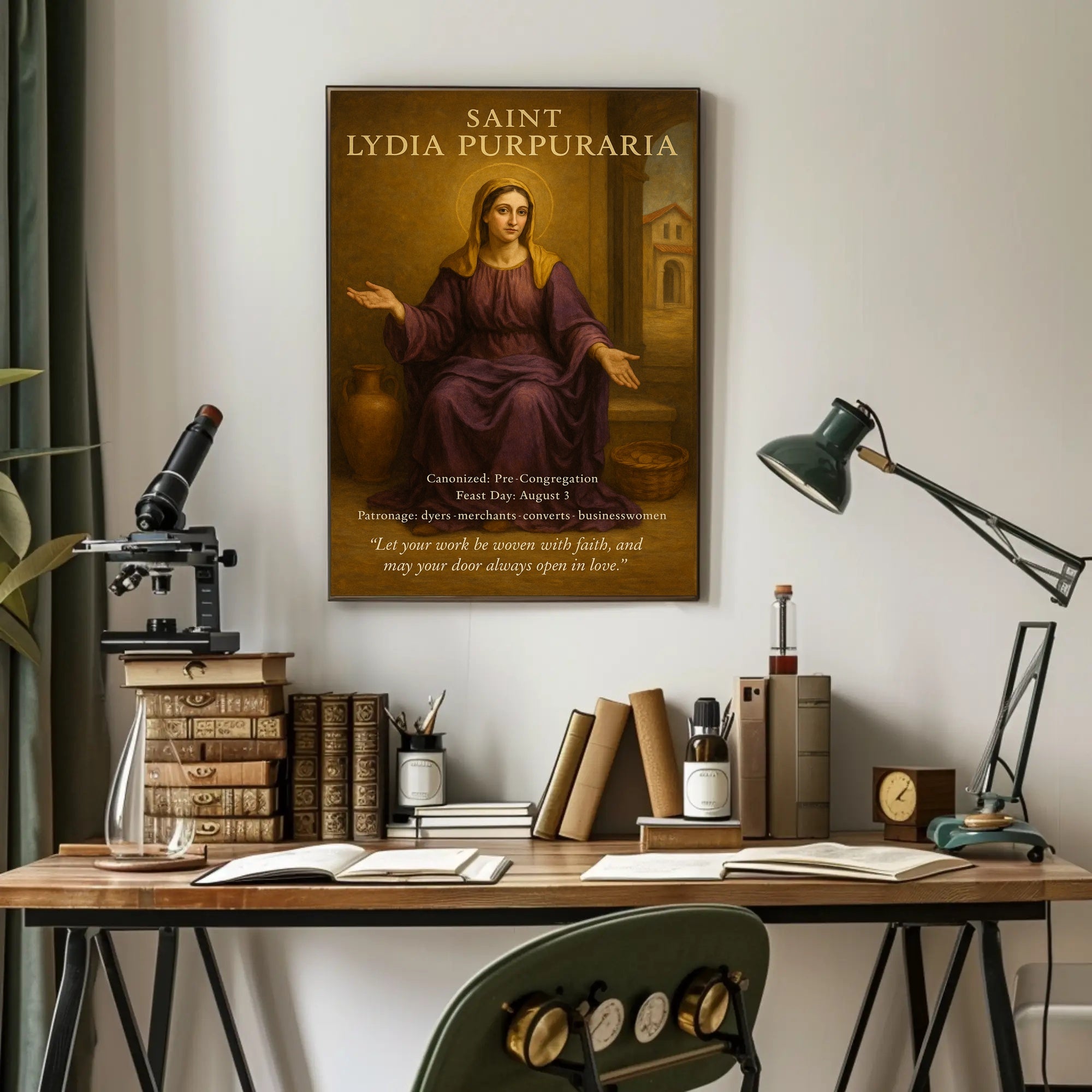 Saint Lydia Reverent Poster for Cultural or Heritage Poster