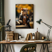 Dapper Mouse In Autumn Attire Poster