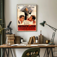 Montmartre sur Seine: Vintage French Film Artistic Poster